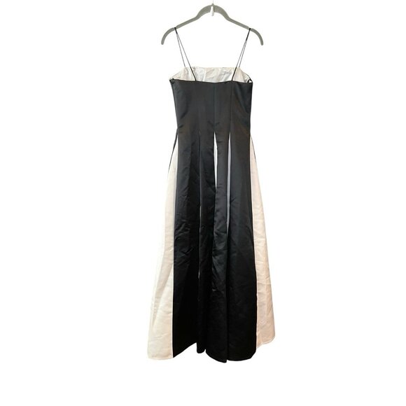 Cache Vtg Black Satin Beaded Formal Prom Ball Gown Y2K 90s Dress Masquerade Whit - Picture 2 of 8